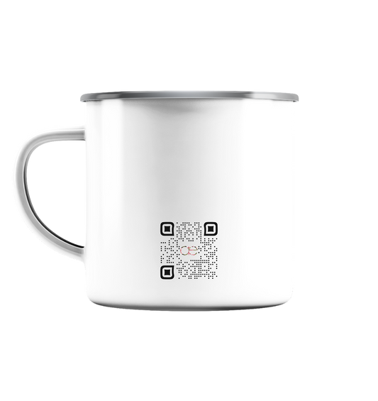 Earth x Matter - Emaille Tasse (Silber)