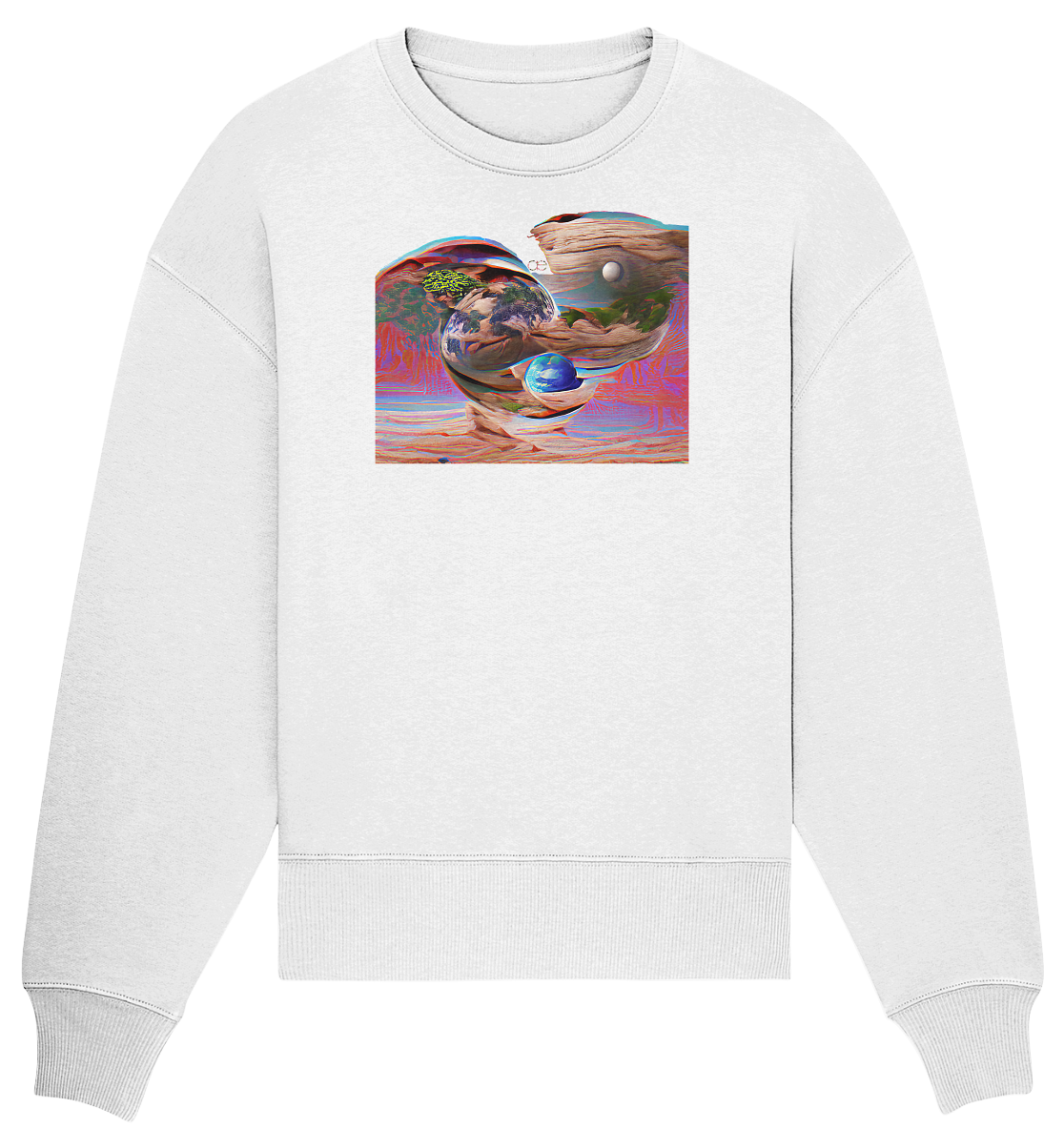 Ai Orbit Flora - Organic Oversize Sweatshirt