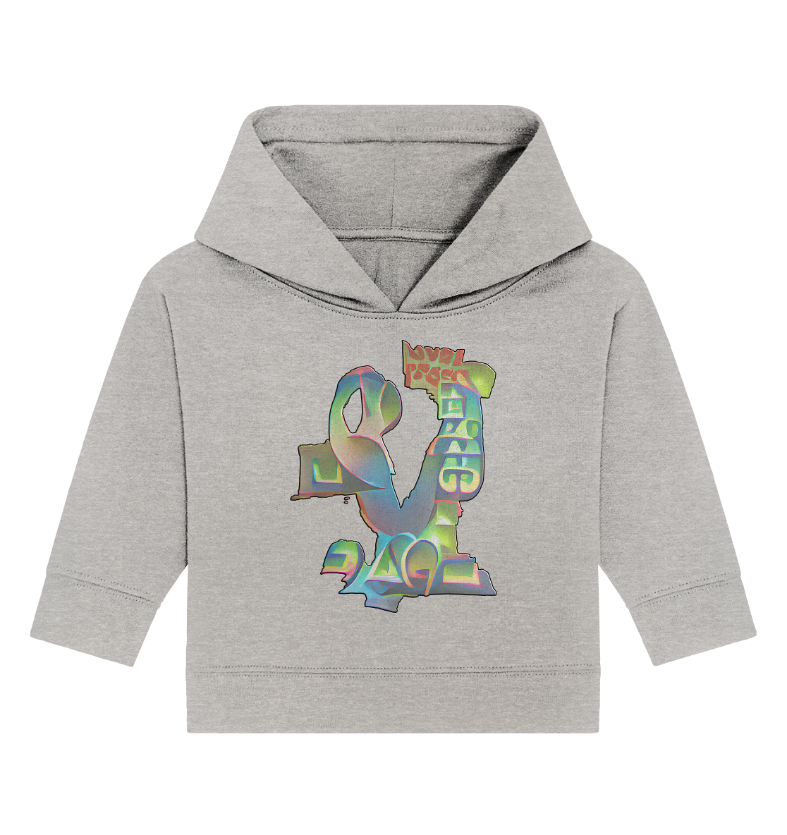 Peace & Love - Baby Organic Hoodie