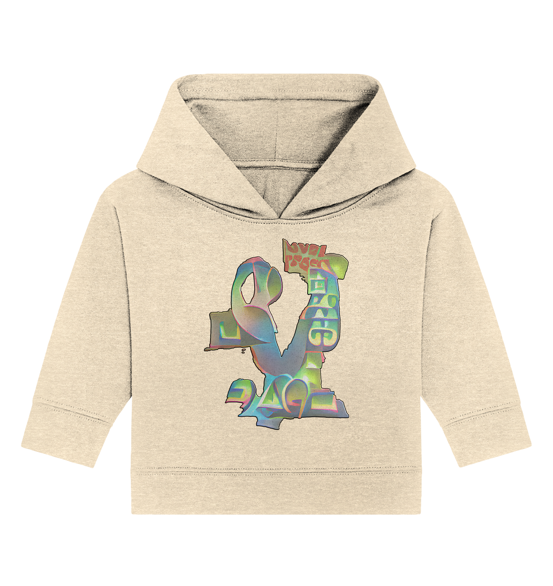 Peace & Love - Baby Organic Hoodie