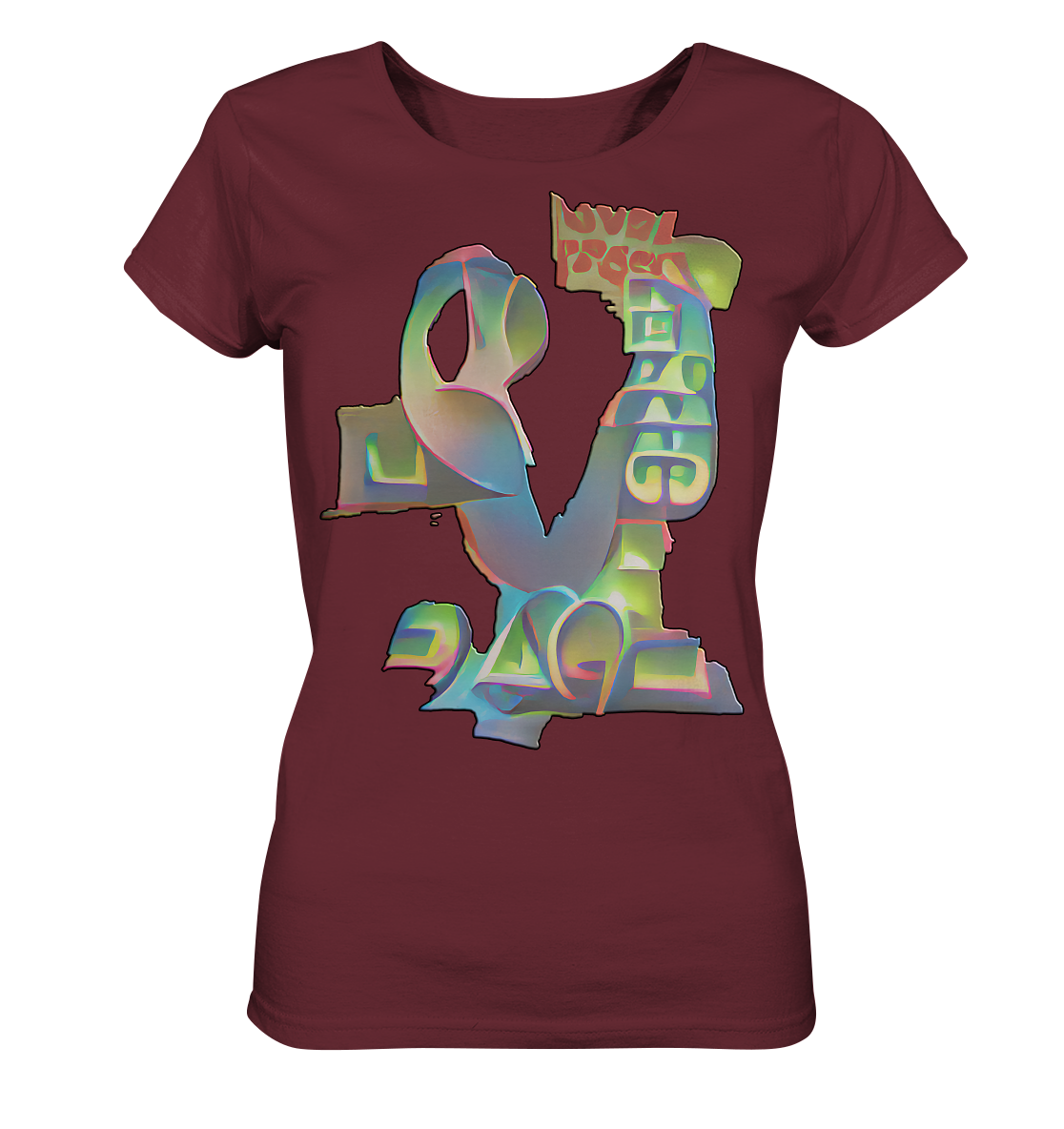 Peace & Love - Ladies Organic Shirt