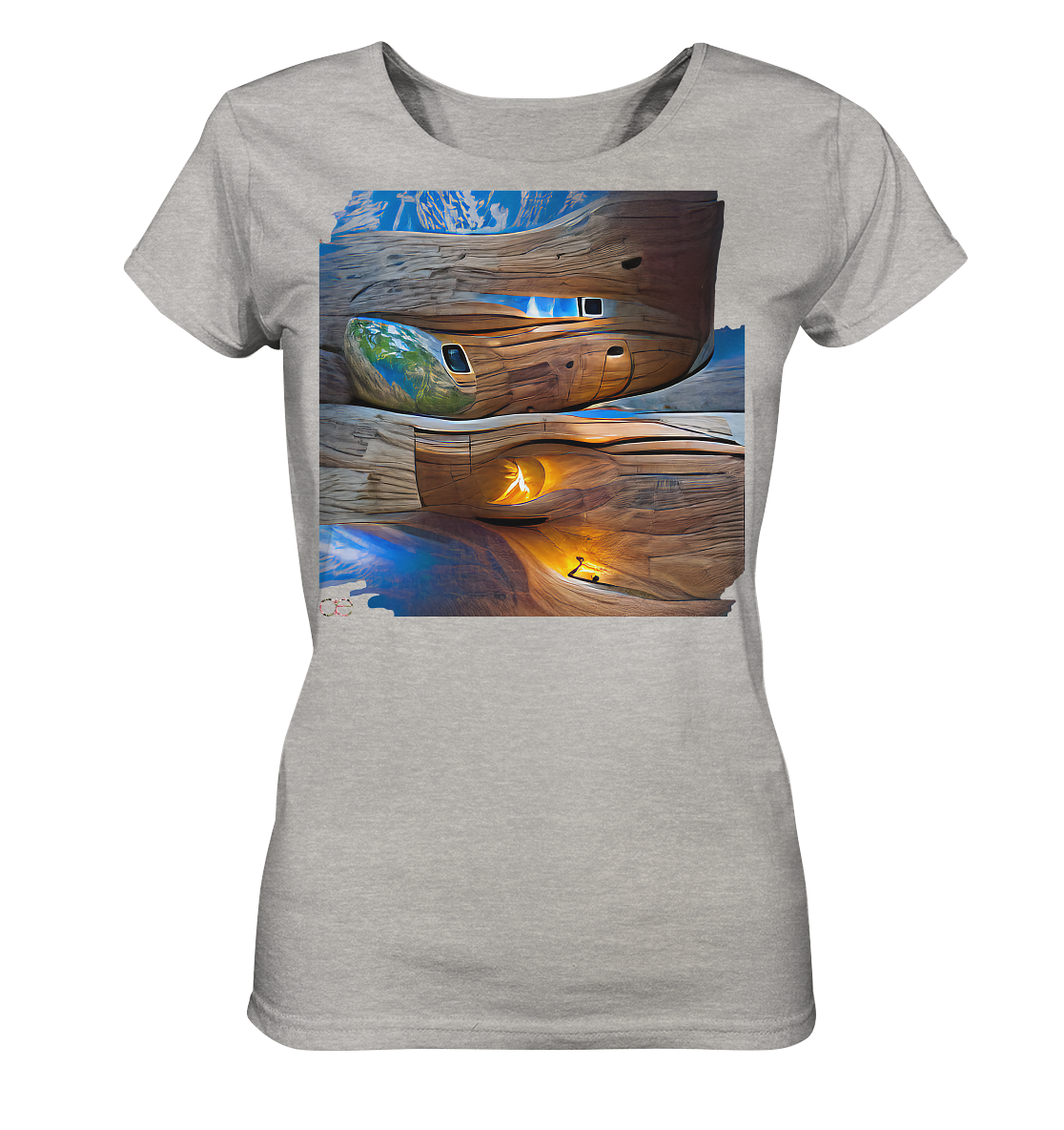 Ai Earth Perspective  - Ladies Organic Shirt (meliert)