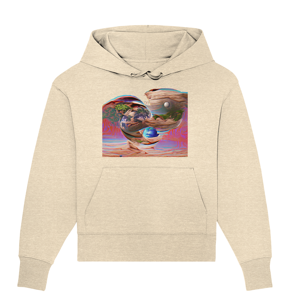 Ai Orbit Flora - Organic Oversize Hoodie