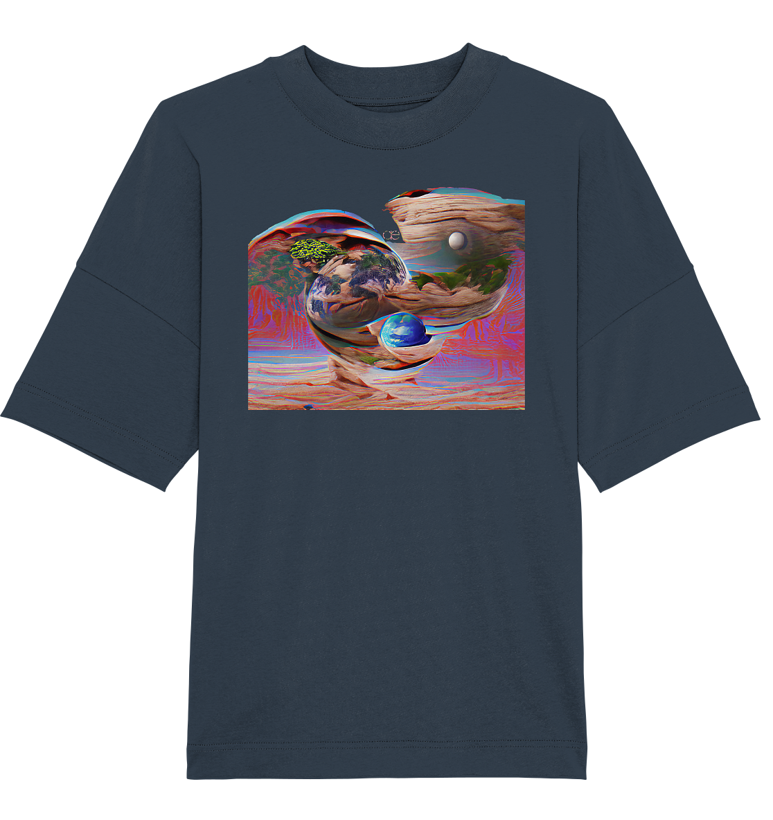 Ai Orbit Flora - Organic Oversize Shirt