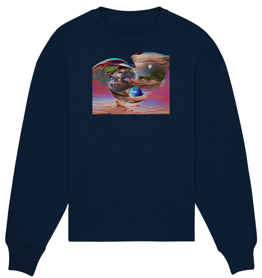 Ai Orbit Flora - Organic Oversize Sweatshirt