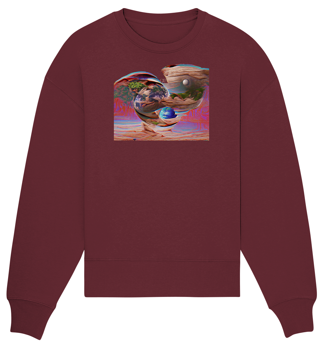 Ai Orbit Flora - Organic Oversize Sweatshirt