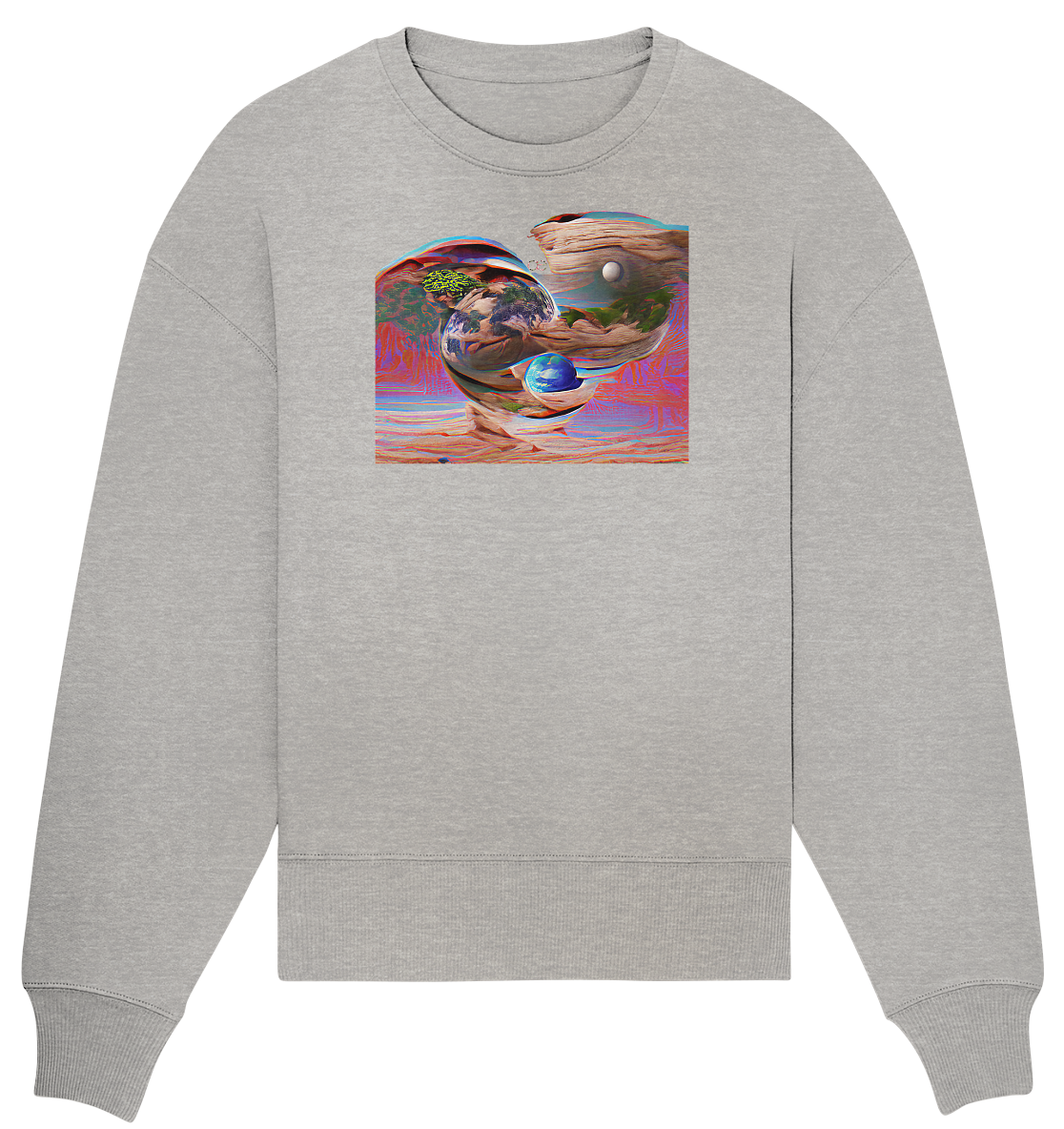 Ai Orbit Flora - Organic Oversize Sweatshirt