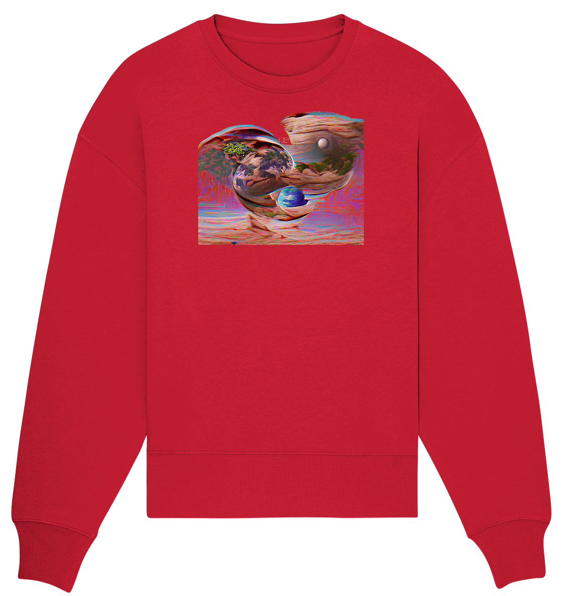 Ai Orbit Flora - Organic Oversize Sweatshirt