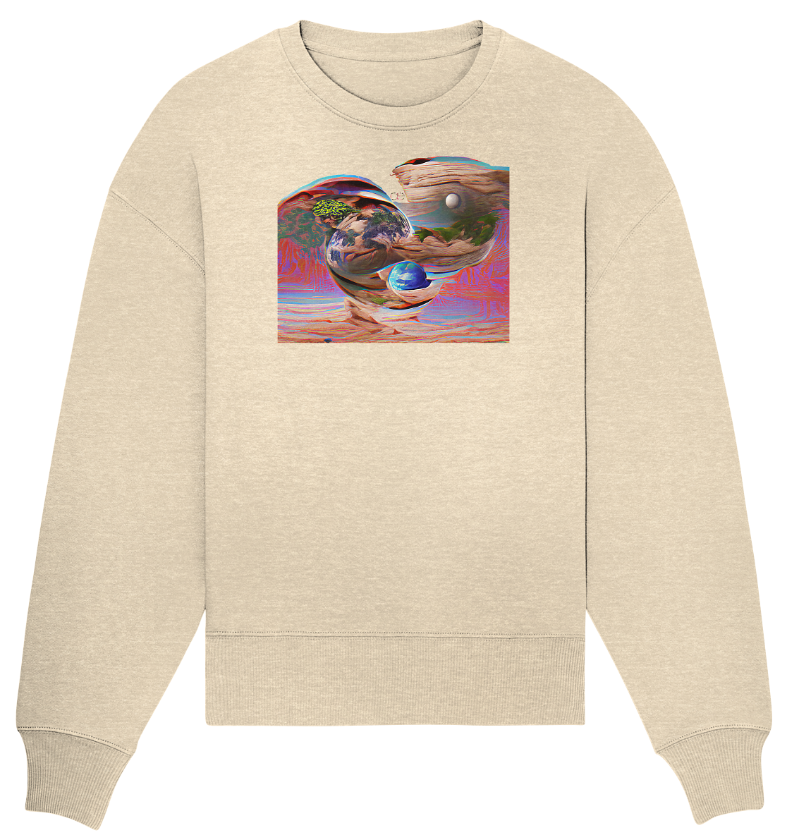 Ai Orbit Flora - Organic Oversize Sweatshirt