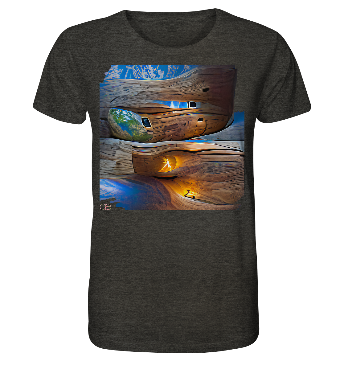 Ai Earth Perspective  - Organic Shirt (meliert)