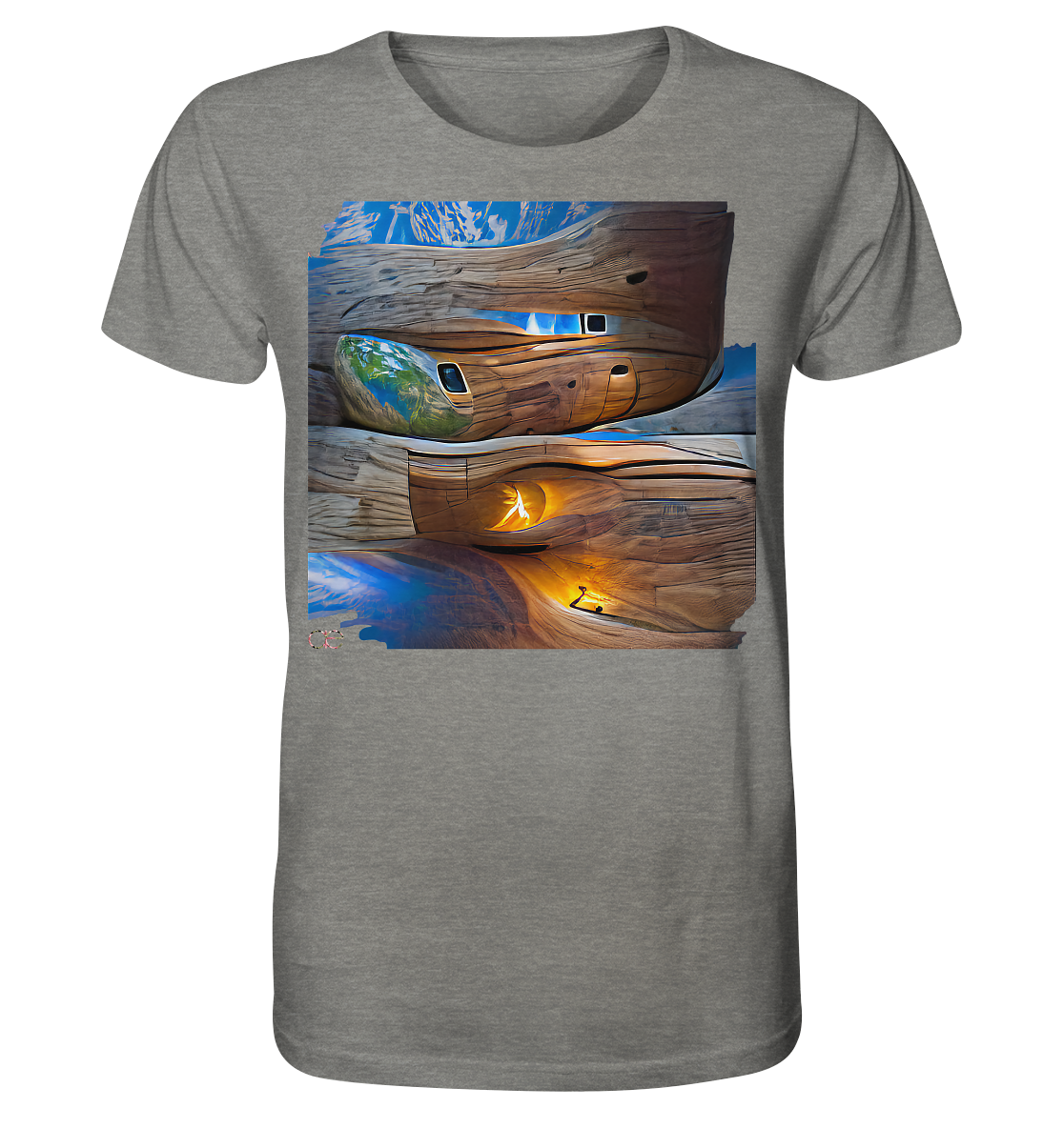 Ai Earth Perspective  - Organic Shirt (meliert)