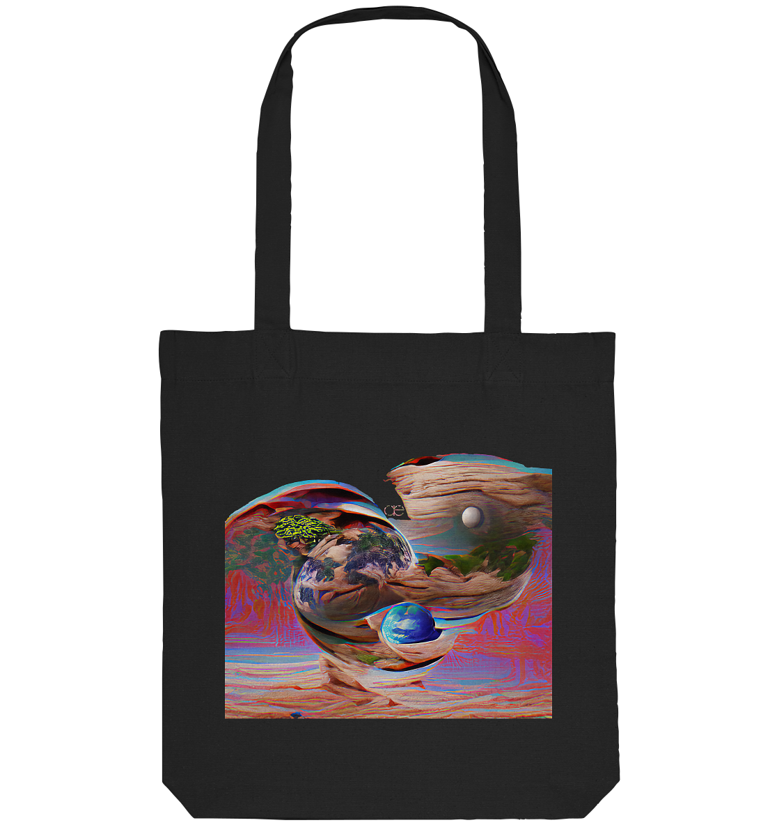 Ai Orbit Flora - Organic Tote-Bag