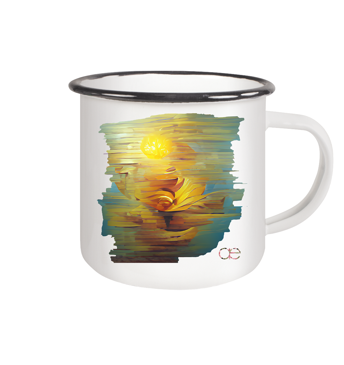 Ai Wood´S - Emaille Tasse (Black)