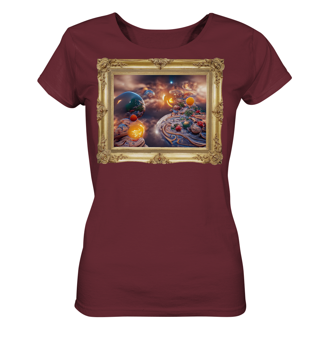 Ai Galaxy Frame - Ladies Organic Basic Shirt