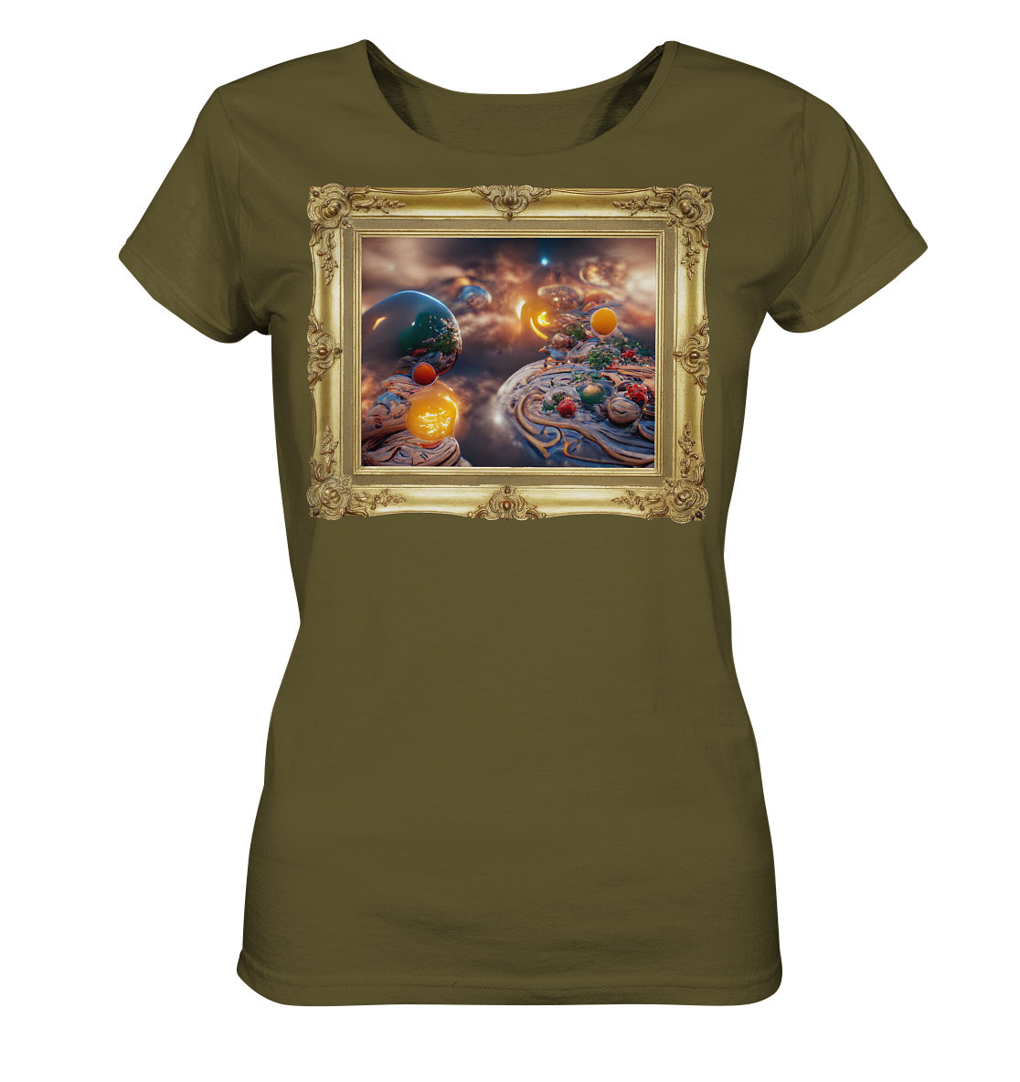 Ai Galaxy Frame - Ladies Organic Shirt
